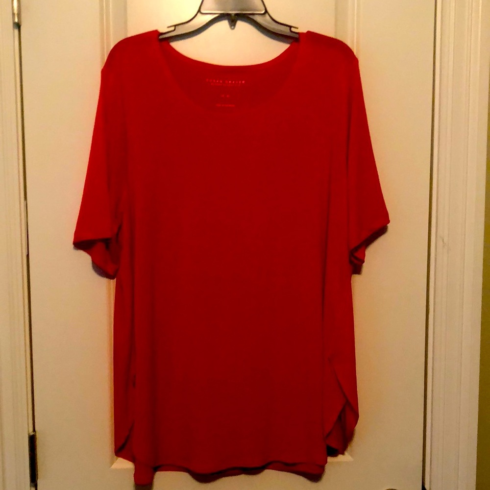 Susan Graver red top.
